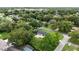 Charming neighborhood aerial view with mature trees and well-maintained landscaping at 897 Shed St, Oviedo, FL 32765
