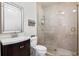 Contemporary bathroom featuring a glass shower, modern vanity, and neutral color palette at 140 E Morse Blvd # J, Winter Park, FL 32789