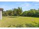 Spacious, lush green backyard featuring mature trees and ample space for recreation at 2340 Standing Rock Cir, Oakland, FL 34787
