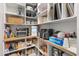 Walk-in pantry with organized shelving and ample storage space for kitchen essentials at 2340 Standing Rock Cir, Oakland, FL 34787