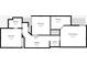 Floor plan showcasing the layout of the primary bedroom, two additional bedrooms, and two bathrooms at 4178 Sw 43Rd Cir, Ocala, FL 34474