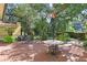 Brick patio featuring outdoor seating areas and lush landscaping, perfect for entertaining at 522 Cherokee Dr, Orlando, FL 32801