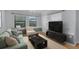 Cozy living room featuring stylish furniture, a modern TV, and a warm, inviting atmosphere at 1021 N Forest Ave, Orlando, FL 32803