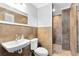 Charming bathroom featuring modern fixtures, stylish vanity, and walk-in shower at 1046 Seminole Creek Dr, Oviedo, FL 32765