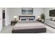 Stylish bedroom features a king-sized bed, decorative lamps, and modern furniture at 1046 Seminole Creek Dr, Oviedo, FL 32765