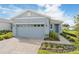 Charming one-story home with blue exterior, well-manicured landscaping, and inviting curb appeal at 192 Duckweed Ave, Fruitland Park, FL 34731
