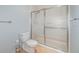 Bathroom with toilet and glass-enclosed shower at 300 Carolina Ave # 205, Winter Park, FL 32789