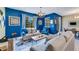 Bright living room with backyard views and stylish seating, and an open floor plan at 424 Ocean Course Ave, Davenport, FL 33896