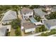 Aerial view of a well-maintained home featuring an in-ground pool and lovely outdoor living space at 859 Easley Ave, Winter Garden, FL 34787