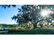 Scenic view of a tranquil lake, with lush trees with Spanish moss, and park benches at 859 Easley Ave, Winter Garden, FL 34787