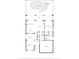 Detailed floor plan showcasing the layout of the main level with a pool, porch, rooms and Primary suite at 8622 La Isla Dr, Kissimmee, FL 34747