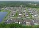 Aerial view showcases a well-planned neighborhood with neat rows of houses and green spaces at 10078 Hampshire Oaks Dr, Orlando, FL 32825
