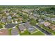 An aerial view of homes and well-maintained lawns in a suburban neighborhood at 1171 Lebanon Ct, Sanford, FL 32771