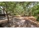 Aerial view of the backyard with wooded areas at 1550 Kevin Ln, Deland, FL 32724