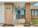 Close-up of the front entrance with brick columns at 2290 Carson Ln, Deltona, FL 32738
