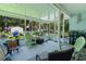 Screened porch with comfortable seating, providing a relaxing and private outdoor living space at 2597 Cr 426F, Lake Panasoffkee, FL 33538