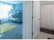 Bedroom with bunk beds, a window, and attached bathroom with a shower at 2924 Protagonist St, Kissimmee, FL 34746