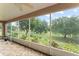 A peaceful screened-in patio offering scenic views of the backyard and surrounding greenery at 30108 Pga Dr, Sorrento, FL 32776