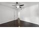 Bedroom featuring wood floors, a ceiling fan and neutral walls at 5301 Burning Tree Dr # F, Orlando, FL 32811