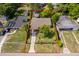 Aerial view of a single Gathering home in a residential neighborhood, surrounded by green trees at 5604 Astoria Pl, Orlando, FL 32808