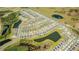 Wide aerial view of the community featuring homes, ponds, green spaces and winding streets at 716 Daring Dr, Davenport, FL 33837