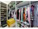 Organized walk-in closet with ample shelving, hanging space, and shoe storage, perfect for wardrobe organization at 9062 Dancy Tree Ct, Orlando, FL 32836