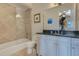 Bathroom featuring a shower/tub combo with glass enclosure and vanity sink at 11103 Bridge House Rd, Windermere, FL 34786