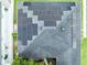 Aerial view of the roof shows it has full solar panels, increasing energy efficiency and reducing utility costs at 1154 Kerwood Cir, Oviedo, FL 32765