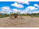 Community playground with mulch, ladder, and other structures for children to play on at 13461 Panama Beach Ct, Orlando, FL 32827
