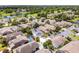 Aerial view of a residential area with pools, lush greenery, ponds and well-maintained lawns, capturing a serene neighborhood at 14423 Tambourine Dr, Orlando, FL 32837