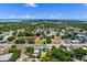 Scenic aerial view with location marker on the house, showcasing proximity to amenities and waterways at 209 N 14Th St, Leesburg, FL 34748