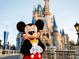 Mickey Mouse standing in front of Cinderella's castle at 2258 Rickover Pl, Winter Garden, FL 34787