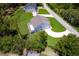 Stunning aerial view of a new home with a well-manicured lawn and a long driveway leading to the property at 300 Mitnik Dr, Deltona, FL 32738