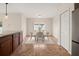 Eat-in kitchen features a window and dining table with chairs at 442 Churchill Ct, Kissimmee, FL 34759