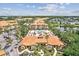 An aerial of the complex highlights the inviting pool area and manicured landscaping in this residential community at 5467 Vineland Rd # 6110, Orlando, FL 32811