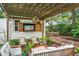 Outdoor living space featuring a shaded pergola with seating, pool, and an outdoor TV at 1008 Delaney Park Dr, Orlando, FL 32806
