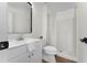 A beautifully remodeled bathroom features modern vanity, a shower, and contemporary fixtures at 103 Gleason Cv, Sanford, FL 32773