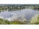 Scenic aerial view of a lake surrounded by trees and lush landscapes at 137 Hickory Ridge Cir, Lake Mary, FL 32746