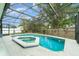 An inviting screened pool with a hot tub, perfect for outdoor relaxation and entertainment at 2063 Killinger St, Deltona, FL 32738