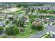 Aerial view of community neighborhood featuring playgrounds, mature trees, green space and single Gathering homes at 2620 Waterline St, Kissimmee, FL 34743