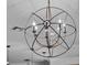 Close up on modern orb chandelier with decorative bulbs at 2750 Lee Shore Loop, Orlando, FL 32820