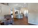 Open concept living space flows from the living room to the kitchen at 32937 Scenic Hills Dr, Mount Dora, FL 32757