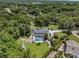 Aerial view of a home with a private pool, surrounded by lush greenery and mature trees at 4454 Aspenwood Ct, Orlando, FL 32835