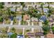 Aerial view showcasing the property's location within a well-maintained neighborhood with mature trees at 5812 Viking Rd, Orlando, FL 32808