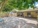 Spacious brick-paved backyard features mature trees and covered areas, ideal for outdoor living and entertaining at 700 E Mattie St, Sanford, FL 32773