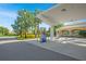 Community gas station featuring Mobil Synergy gas pumps and a convenience store at 8480 Adalina Pl, Orlando, FL 32827