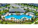 This is an aerial view of the community pool and recreational area at 9909 Alliteration Aly, Winter Garden, FL 34787
