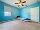 Bright bedroom features a ceiling fan and a unique custom bed at 14044 Chicora Crossing Blvd, Orlando, FL 32828