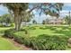 Large manicured front lawn that extends to the lake, complemented with mature trees at 15779 Tangerine Dream Ct, Winter Garden, FL 34787