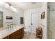 Bathroom featuring a single sink vanity and tile floors at 207 Ramsbury Ct, Longwood, FL 32779
